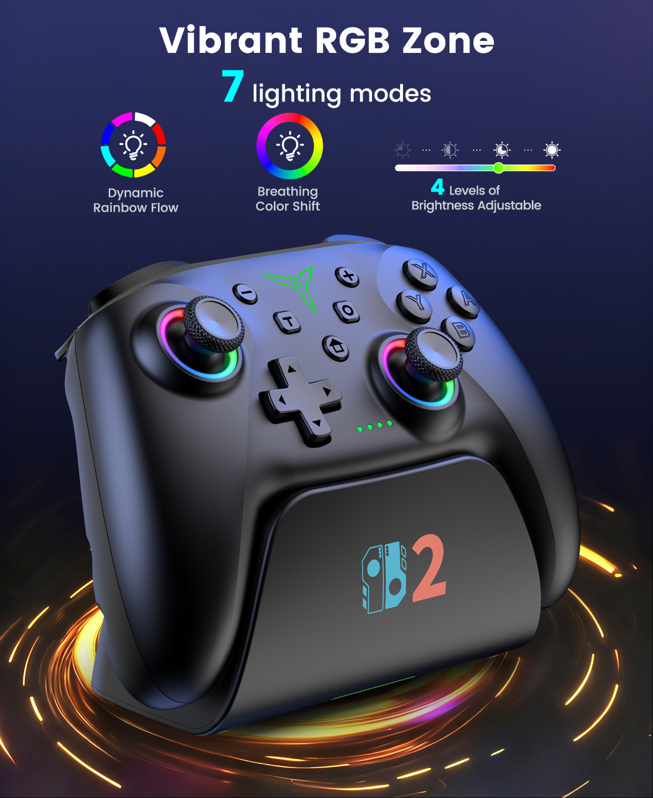 Switch 2 Controller for Nintendo Switch 2/Switch/OLED/Lite with Hall Effect