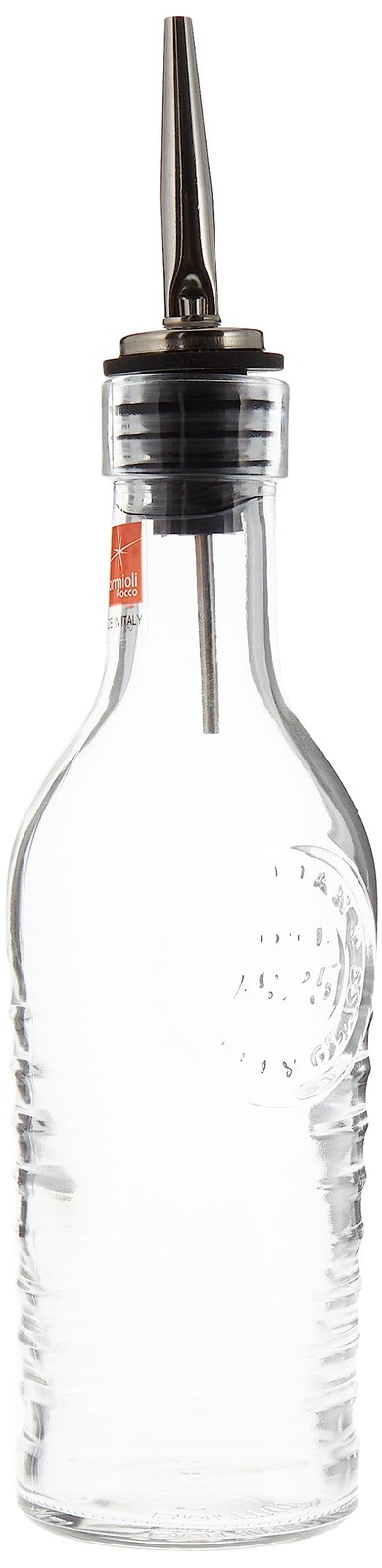 Bormioli Rocco Officina 1825 Bottle with Pourer Stopper, 9 oz, Set of 12, Clear