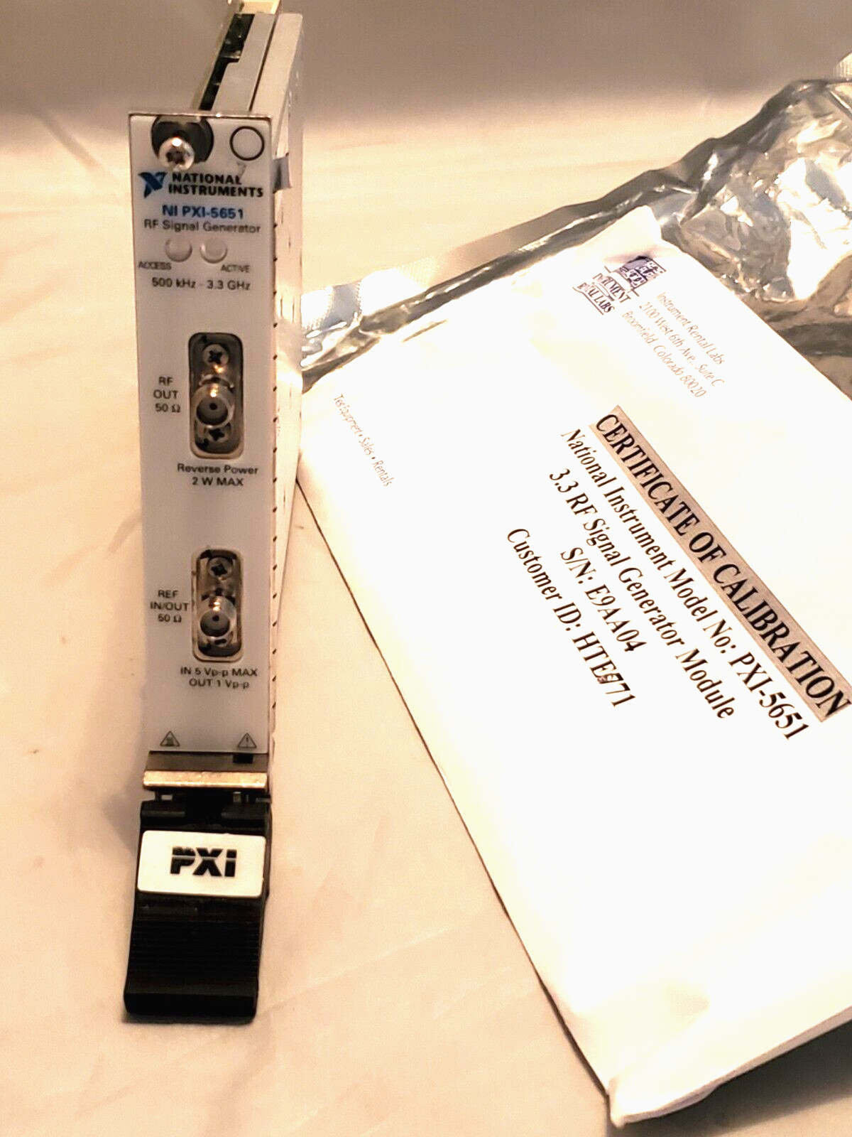 National Instruments NI PXI-5651 PXIe, 3.3 GHz, PXI RF Analog Signal Generator
