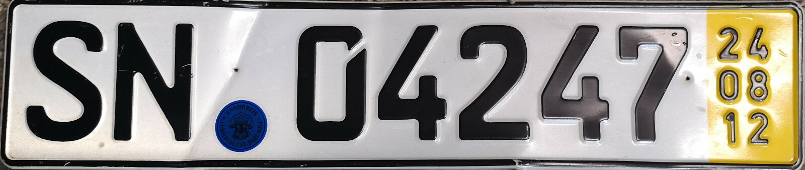 Germany German Temporary License Plate (Schwerin – Mecklenburg-Vorpommern)