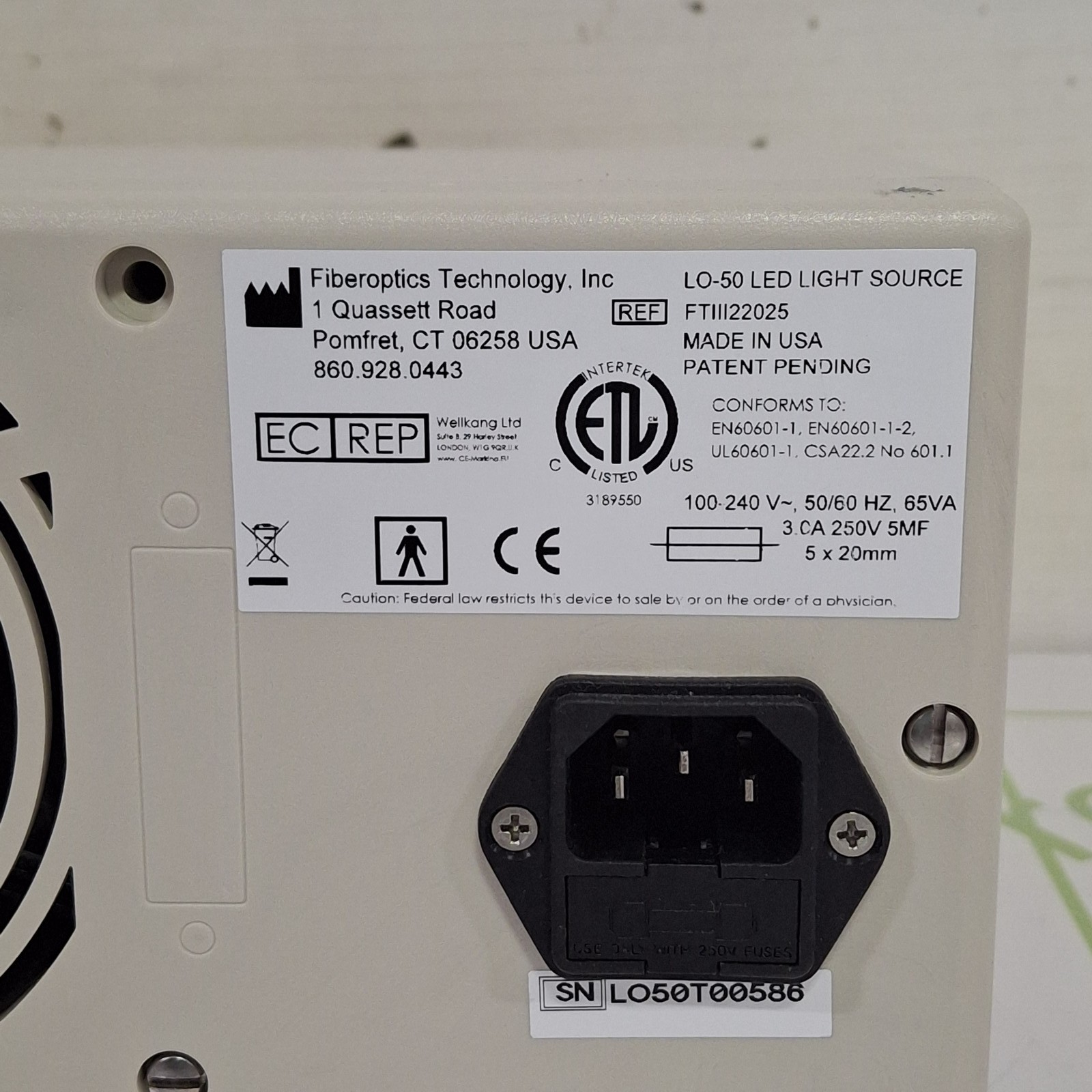 Fiberoptics Technology, Inc. LO-50 LED Lightsource