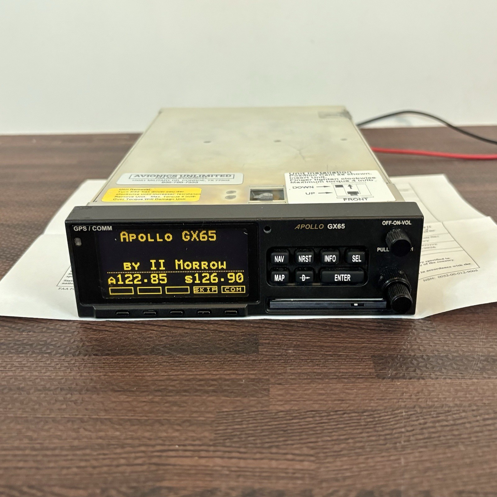 Apollo GX 65 GPS COMM PN 430-6050-803 w/ New 8130
