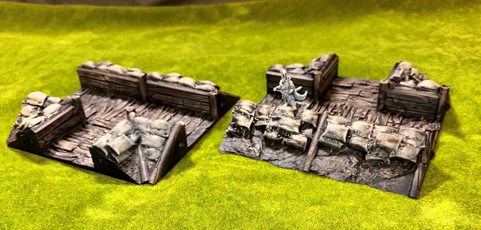 Modular Trench Terrain T-Crossing Sections for Bolt Action Trench Crusade