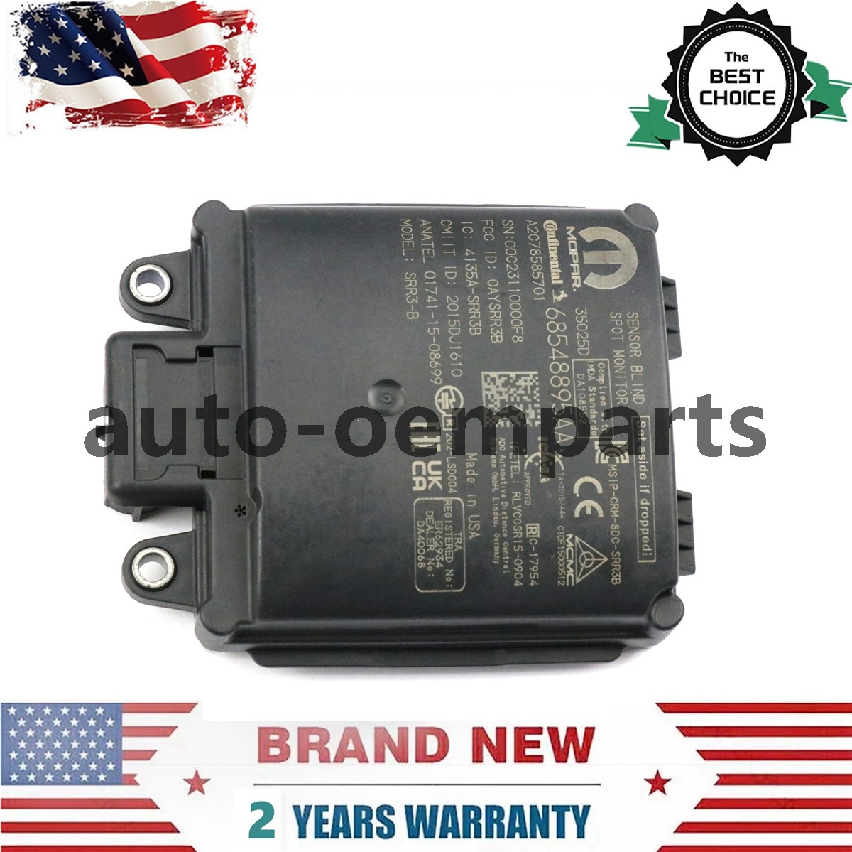 OEM Blind Spot Sensor Distance Detection Module for 2020-23 Dodge Ram 2500 3500