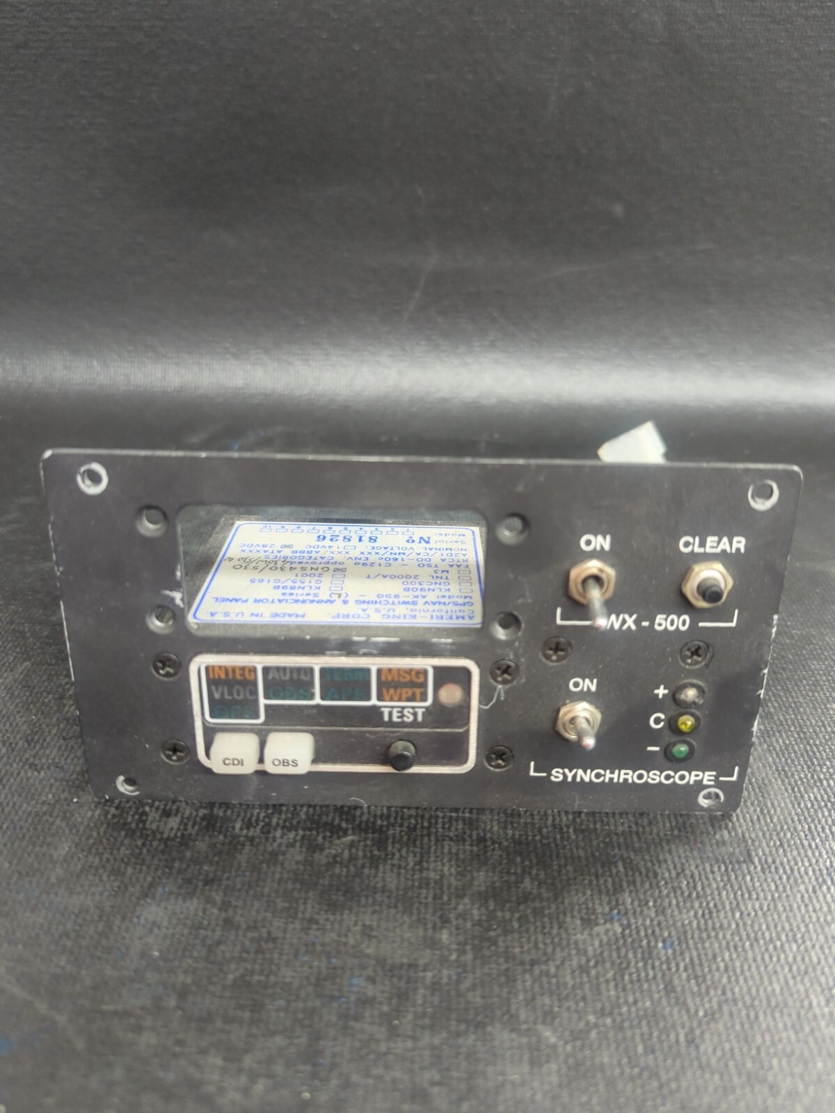 GPS/NAV SWITCH ANNUNCIATOR - GNS430/530 / 430W/530W