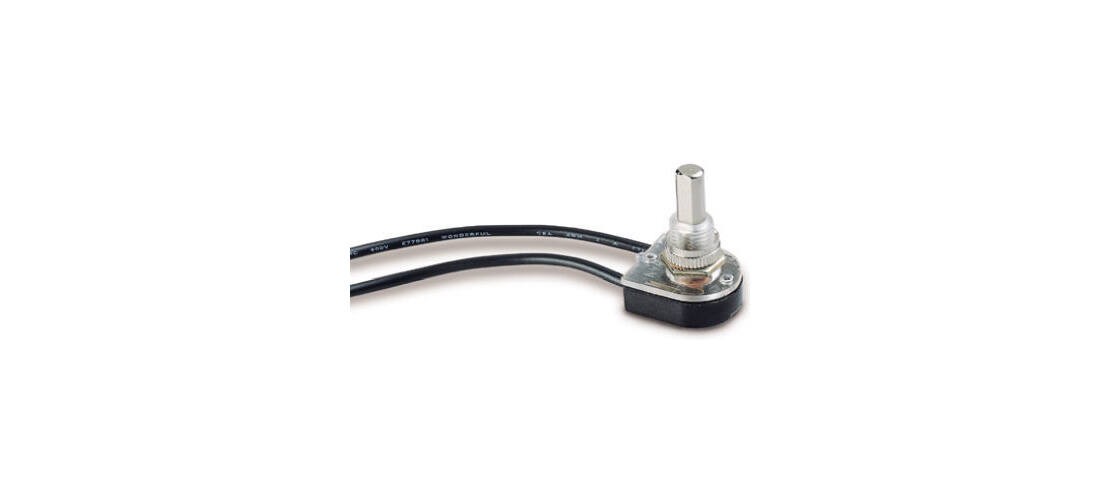 Pushbutton Switch, 1/3/6 A, 125/250 V, SPST, Lead Wire Terminal, Plastic Housing