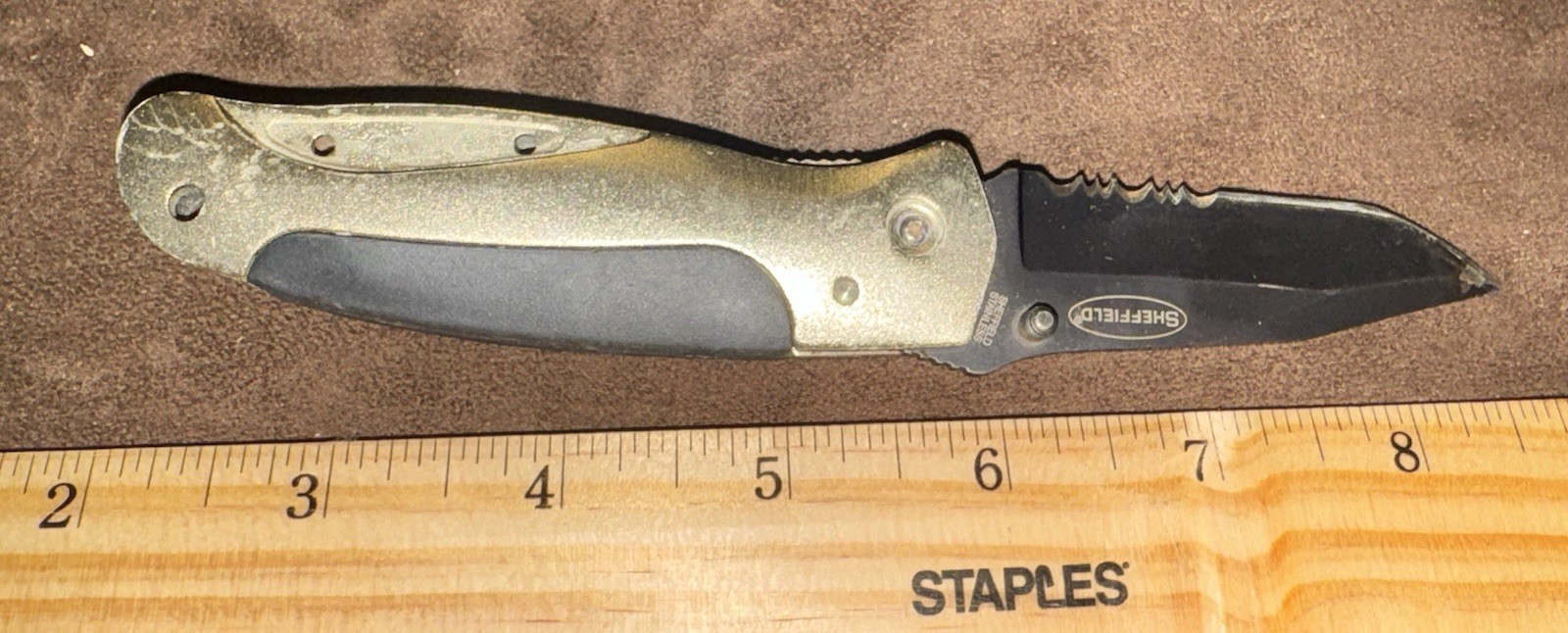 Sheffield Folding Pocket Knife Metal Handle Locking 2.75” Stainless Steel Blade