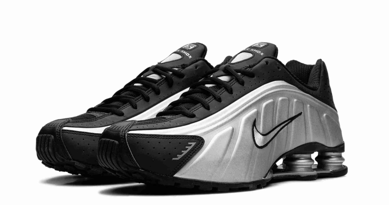 Nike Shox R4 Metallic Silver Black HQ1988-007 Men Size