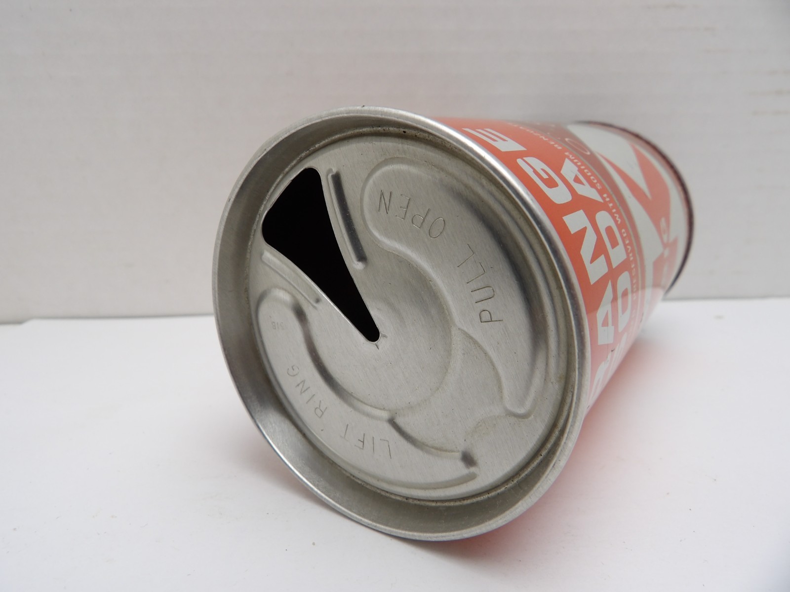 BIG K ORANGE STRAIGHT STEEL FAN TAB SODA POP CAN CINCINNATI OHIO 45201