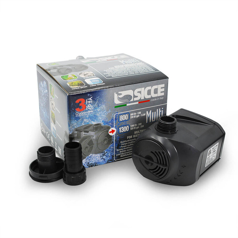 SICCE 1300 MULTI FUNCTION QUIET SUBMERSIBLE AQUA CIRCULATION PUMP 320 GPH SIC608