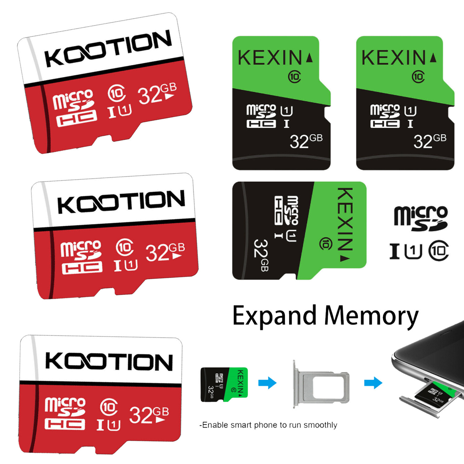 2PCS/3PCS 32GB Micro SD TF Card Class 10 Fast Flash Memory Card For Phone/Camera
