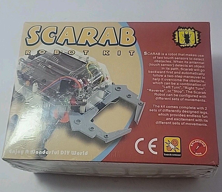 ELENCO 21-884 Scarab Robot DIY Kit Educational Solder Soldering Intermediate NEW