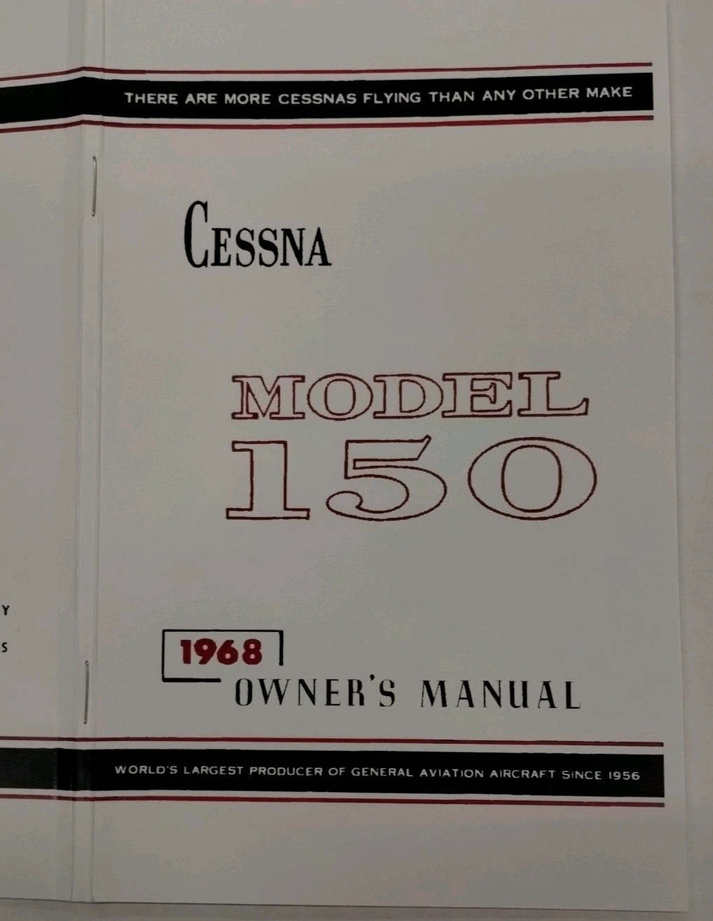 Cessna 1968 Model 150H Owner's Manual-Reproduction