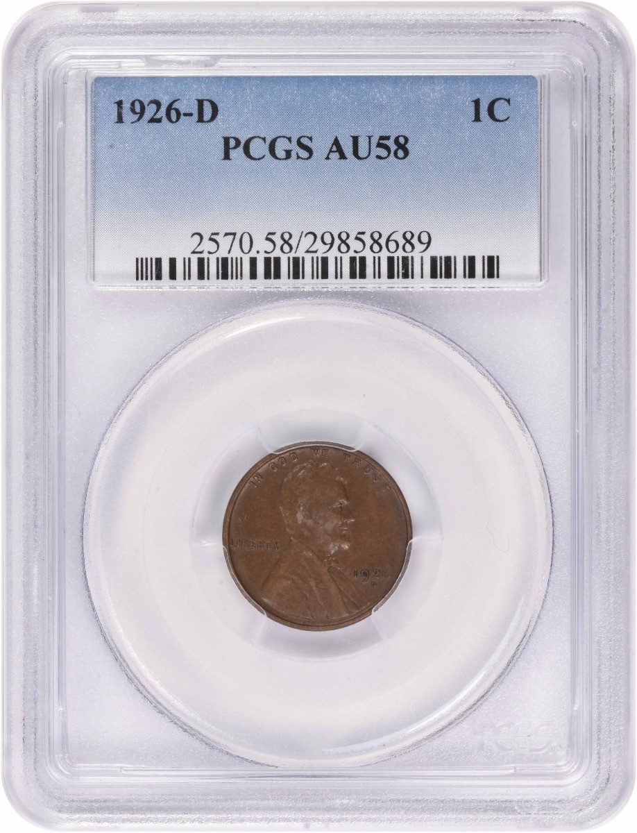 1926-D Lincoln Cent AU58 PCGS