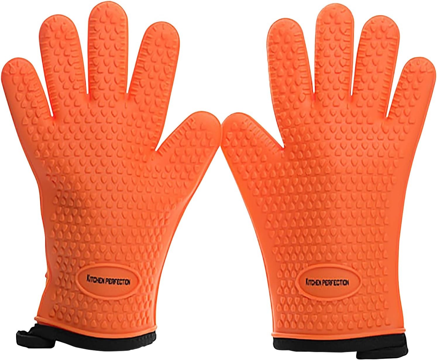 S Silicone Smoker Oven Gloves -Extreme Heat Resistant BBQ Gloves -Handle Hot