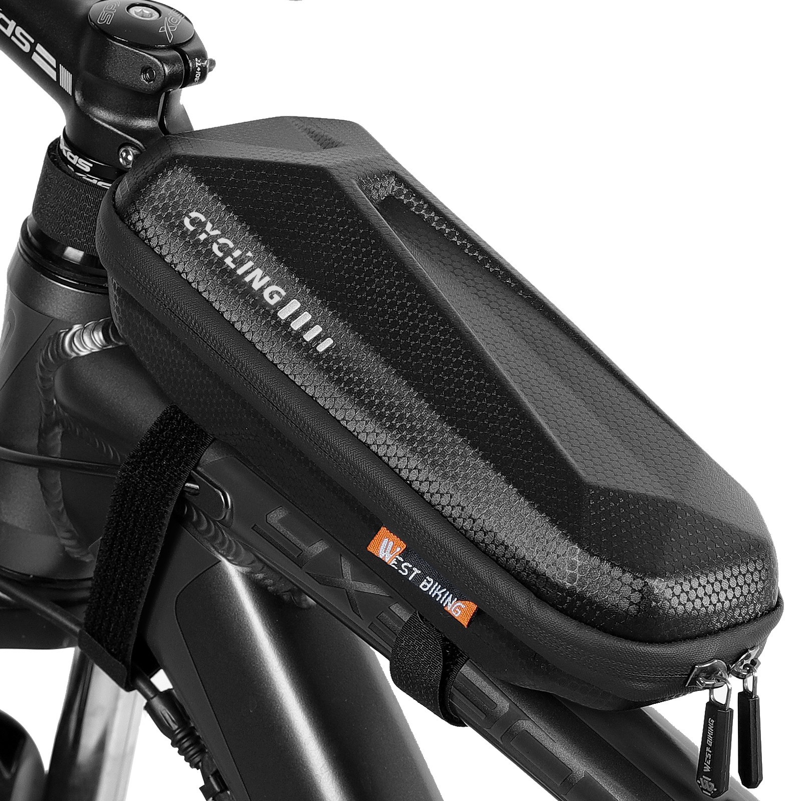 WEST BIKING Hard Shell Bicycle Front Frame Top Tube Bag Waterproof Cycling Bag