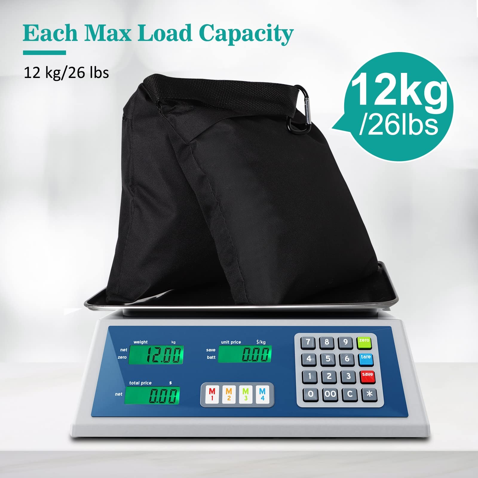 Aimosen 4 Packs Sandbags Weight Bags for Light Stand Photography 4PCS, Black