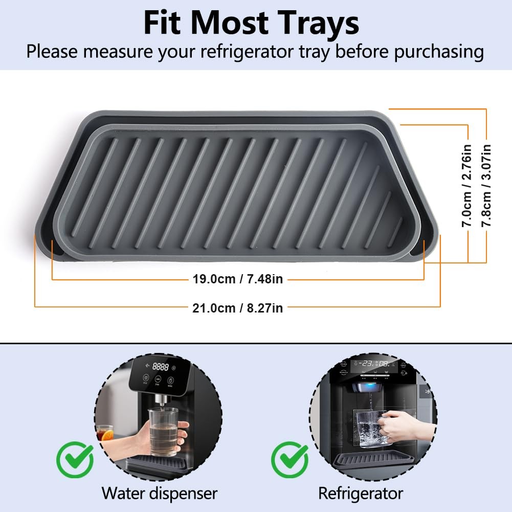Cuttable Silicone Drip Tray Absorbent Quick Compatible with Samsung/Whirlpool/GE