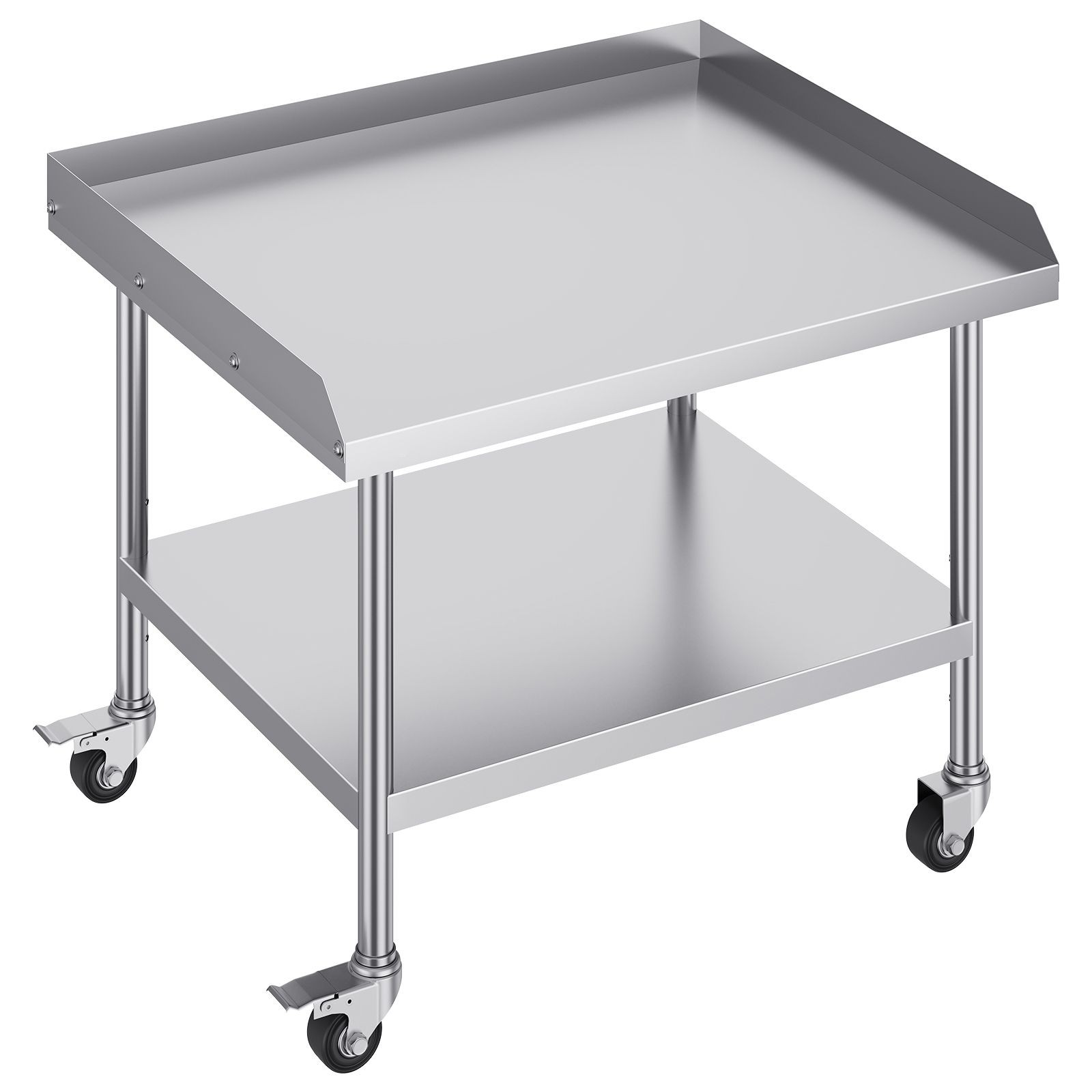 30x36in Stainless Steel Work Table with 3-Sided Backsplash