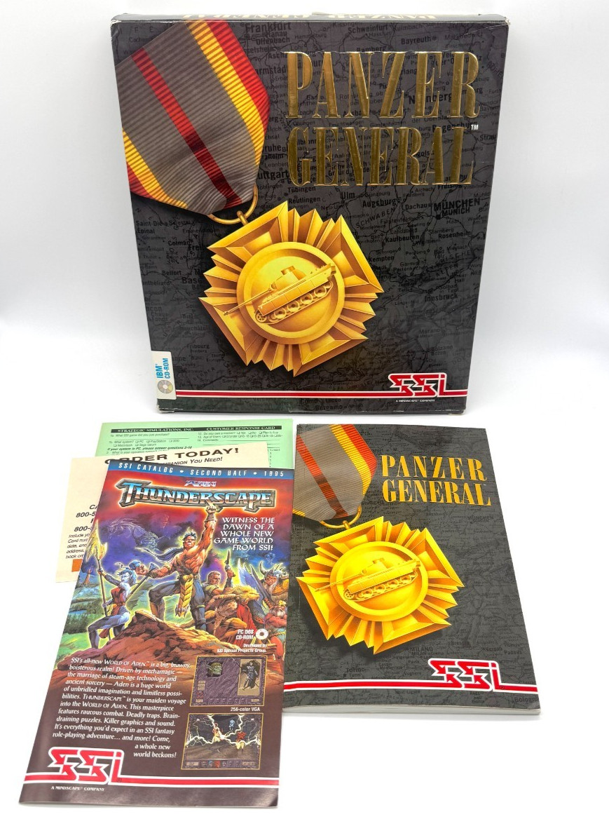 Panzer General Big Box PC Box Manual & Inserts Only (No Game) IBM SSI 1994