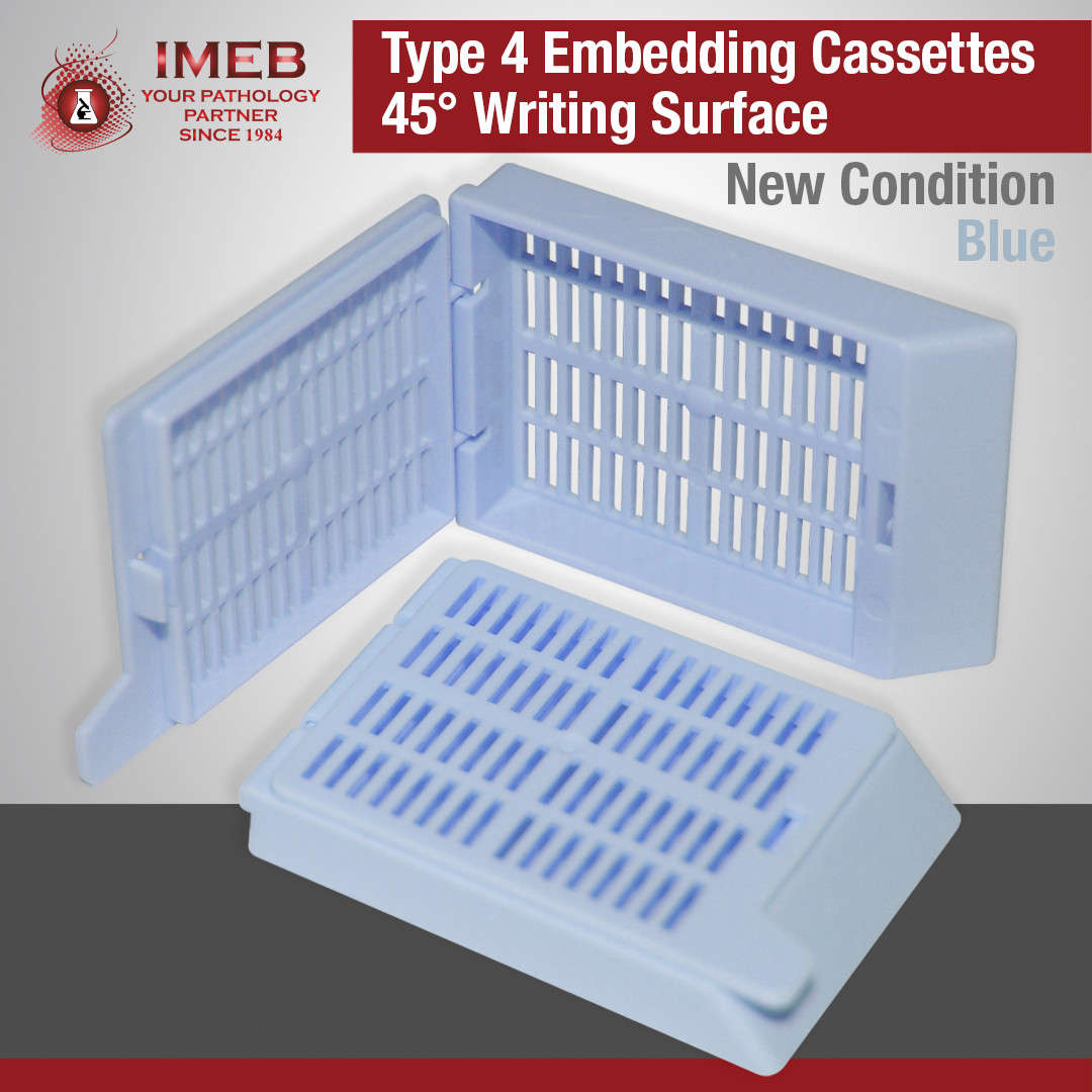Embedding Cassettes, Type-4, BLUE, 1000 Per Case Pack - TAPED & STACKED