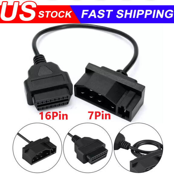 For Ford Engine Repair Tool 7 Pin OBD1 to OBD2 Cable Adapter Code Reader Scanner