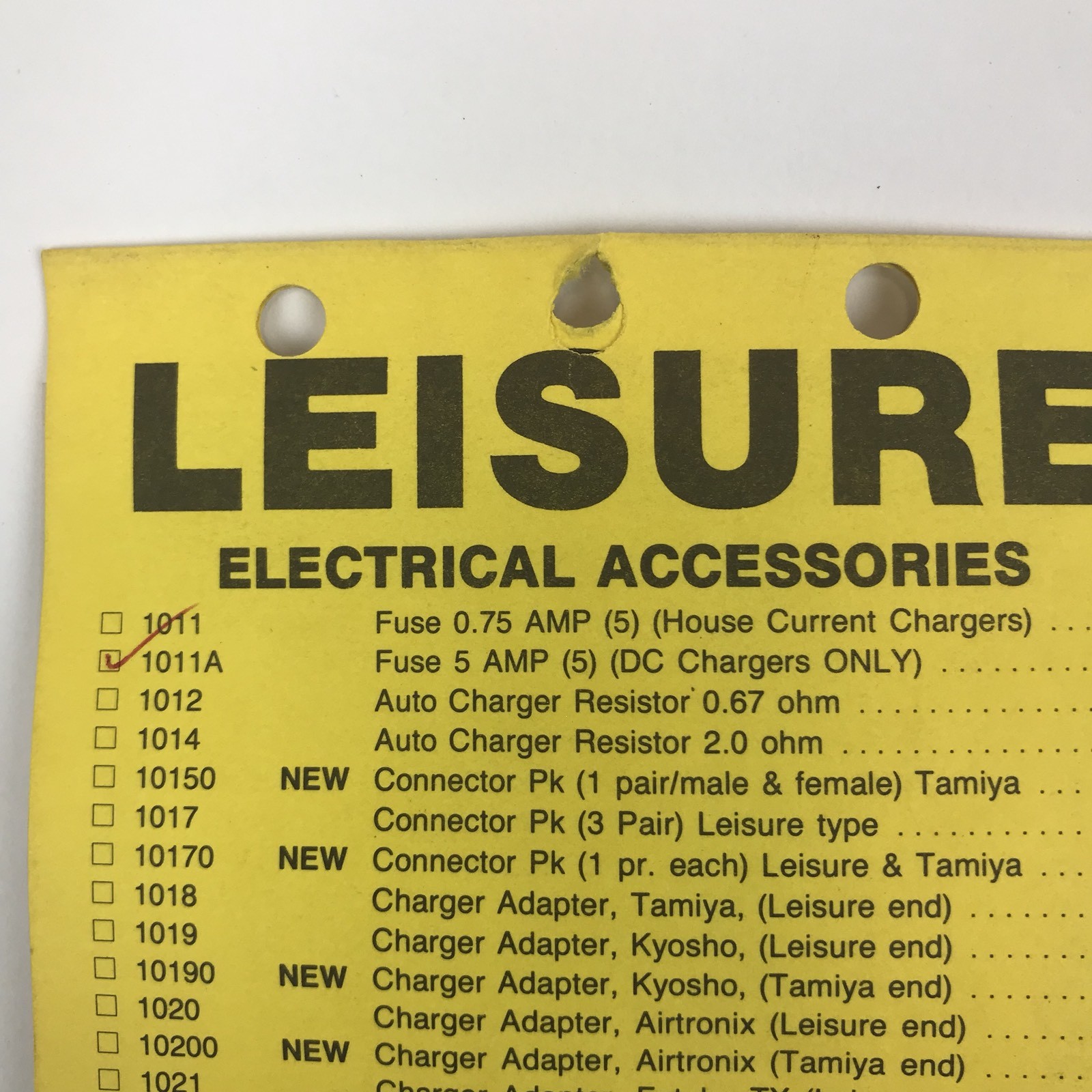 Leisure Vintage 5 Amp Fuse For DC Charger 1011A RC Vehicles Package Of 5