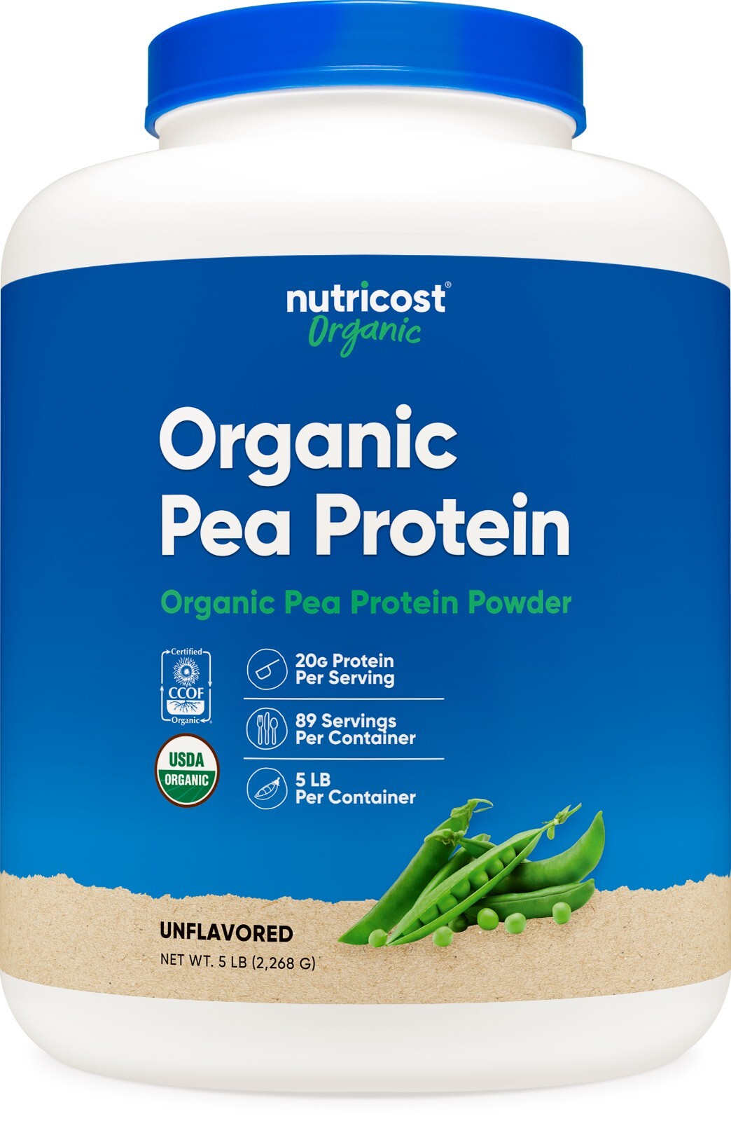 Nutricost Organic Pea Protein Isolate Powder (5LBS) - Protein from Plants