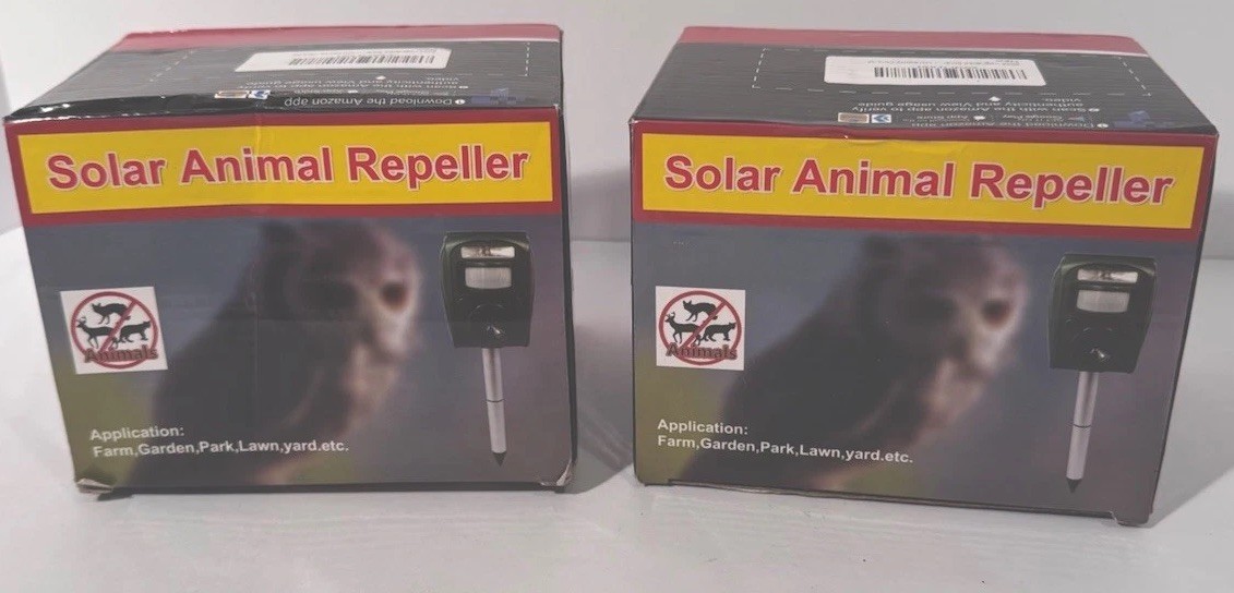 2 2024 Upgraded Solar Infrared Animal Repellent, Cat Repellent Outdoor, Squirrel
