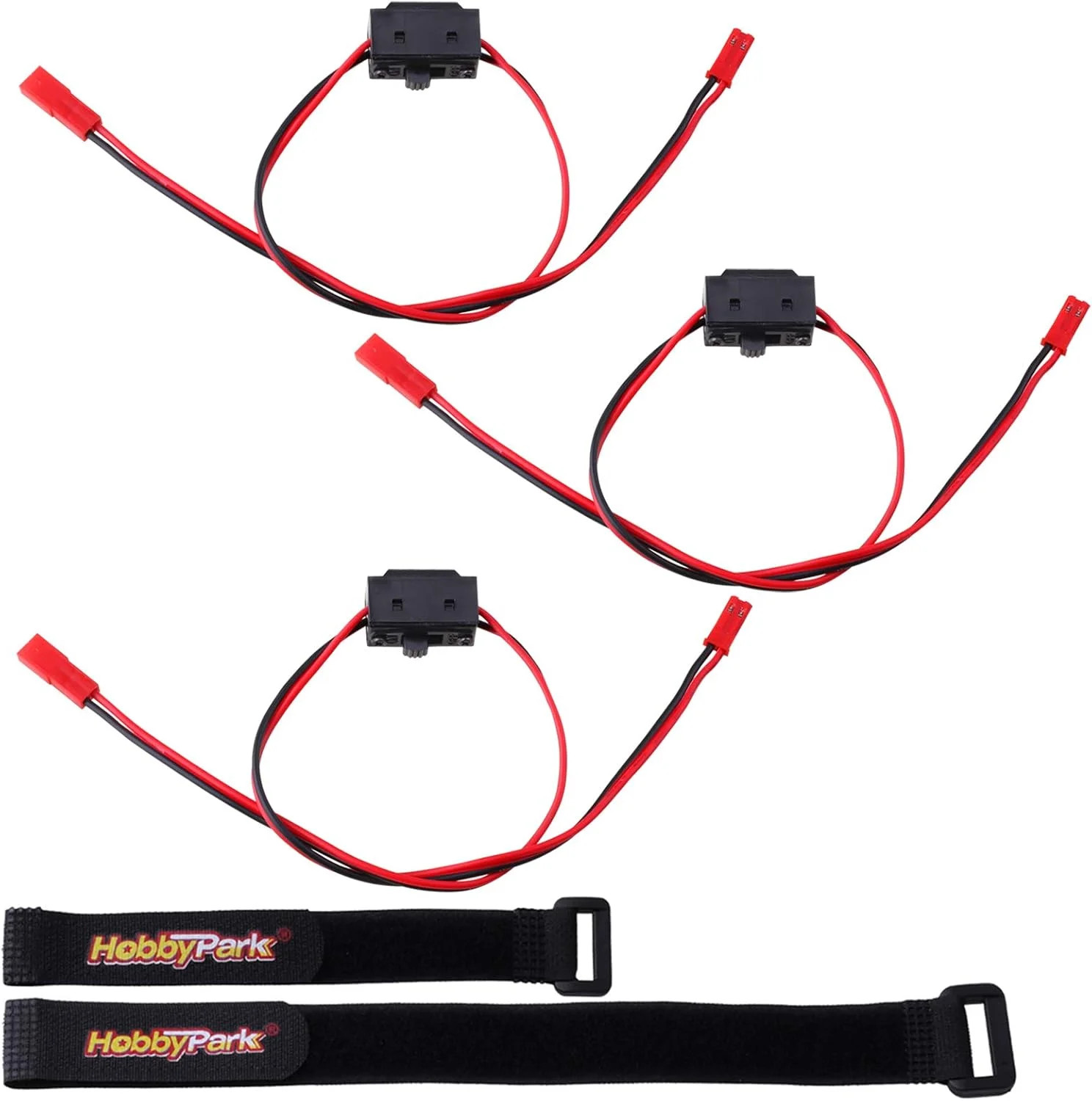 HobbyPark On Off Switch with JST Connectors Plugs for RC Cars Trucks Quadcopters