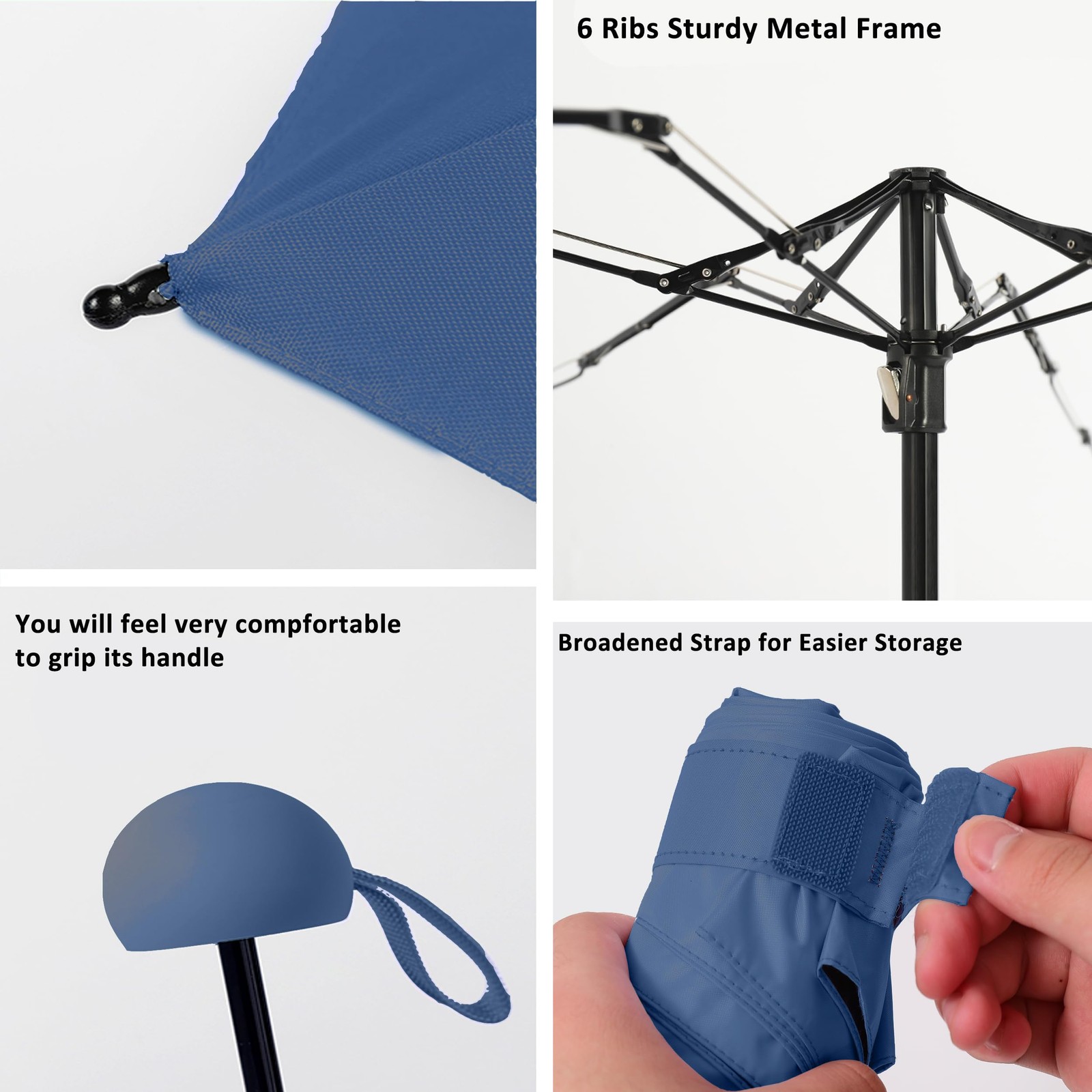 Travel Essentials Mini Umbrella for Purse With Case Small Compact UV Sun Prot...