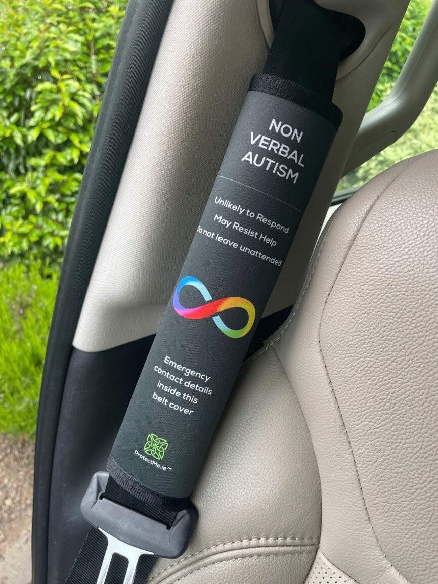 (NEW) Protect Me Medical  Seatbelt Cover - Individual with Non Verbal Autism