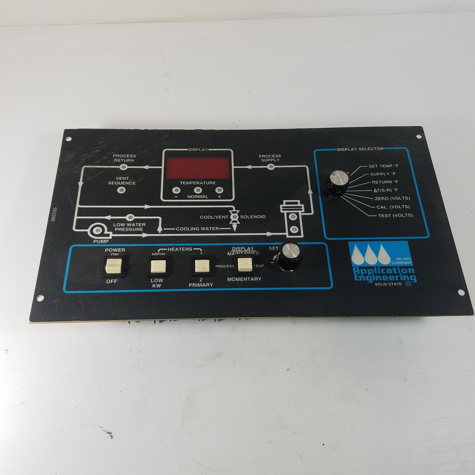 AEC 503390 TDW-1C Front Control Panel