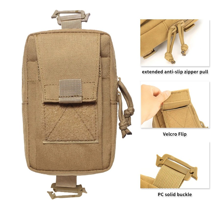 Molle Multifunctional EDC Waist Bag Cell Phone Pouch Outdoor Sports Camping