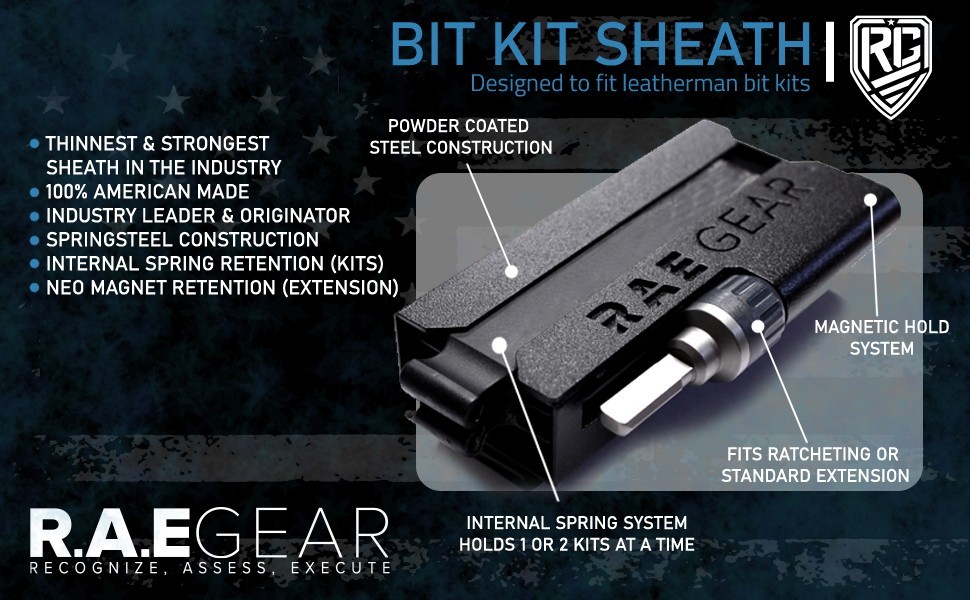 BIT-KIT multitool sheath - designed by RAE GEAR USA - compatible with Leatherman
