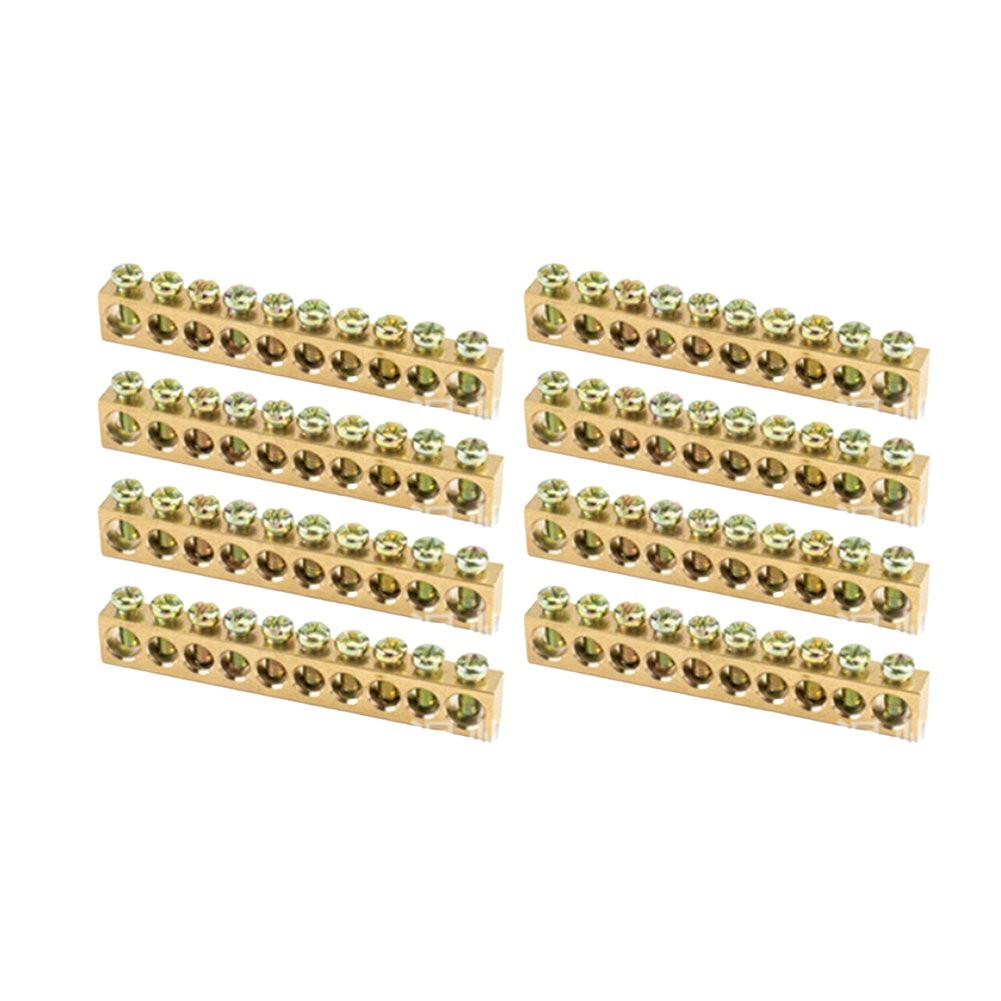 Copper Busbar Terminal Block Set 8PCS High-Bridge Design 5 Hole 7 Hole 10 Hole