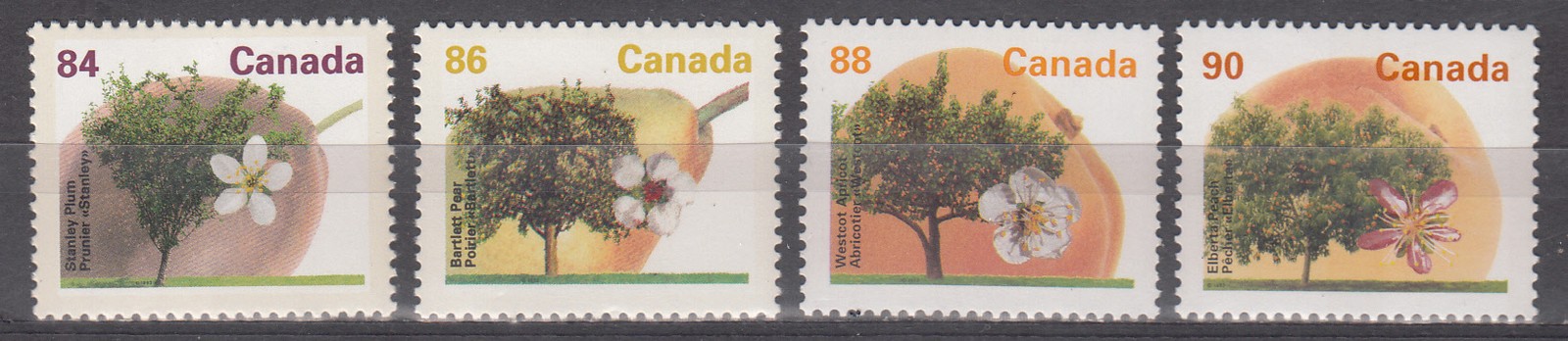W CANADA 1371-1374 FRUITS TREES