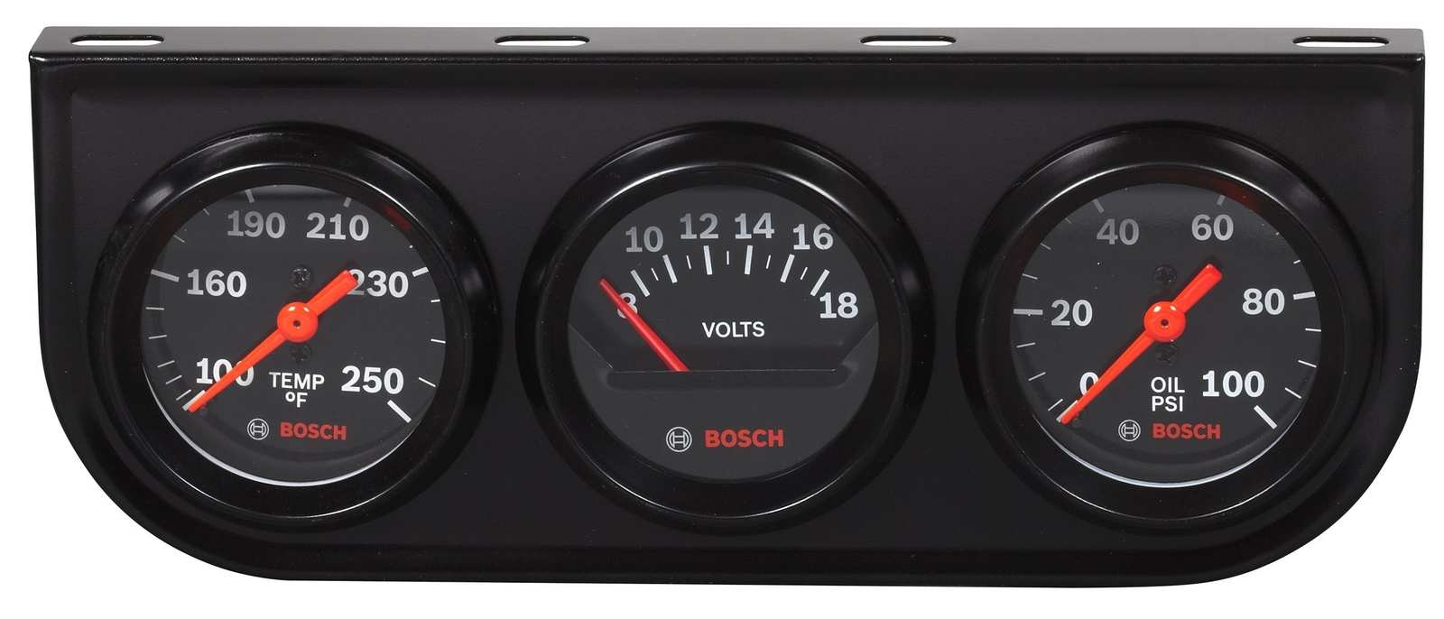 Bosch SP0F000054 Style Line 2" Triple Gauge Kit Black Dial Face Black Bezel