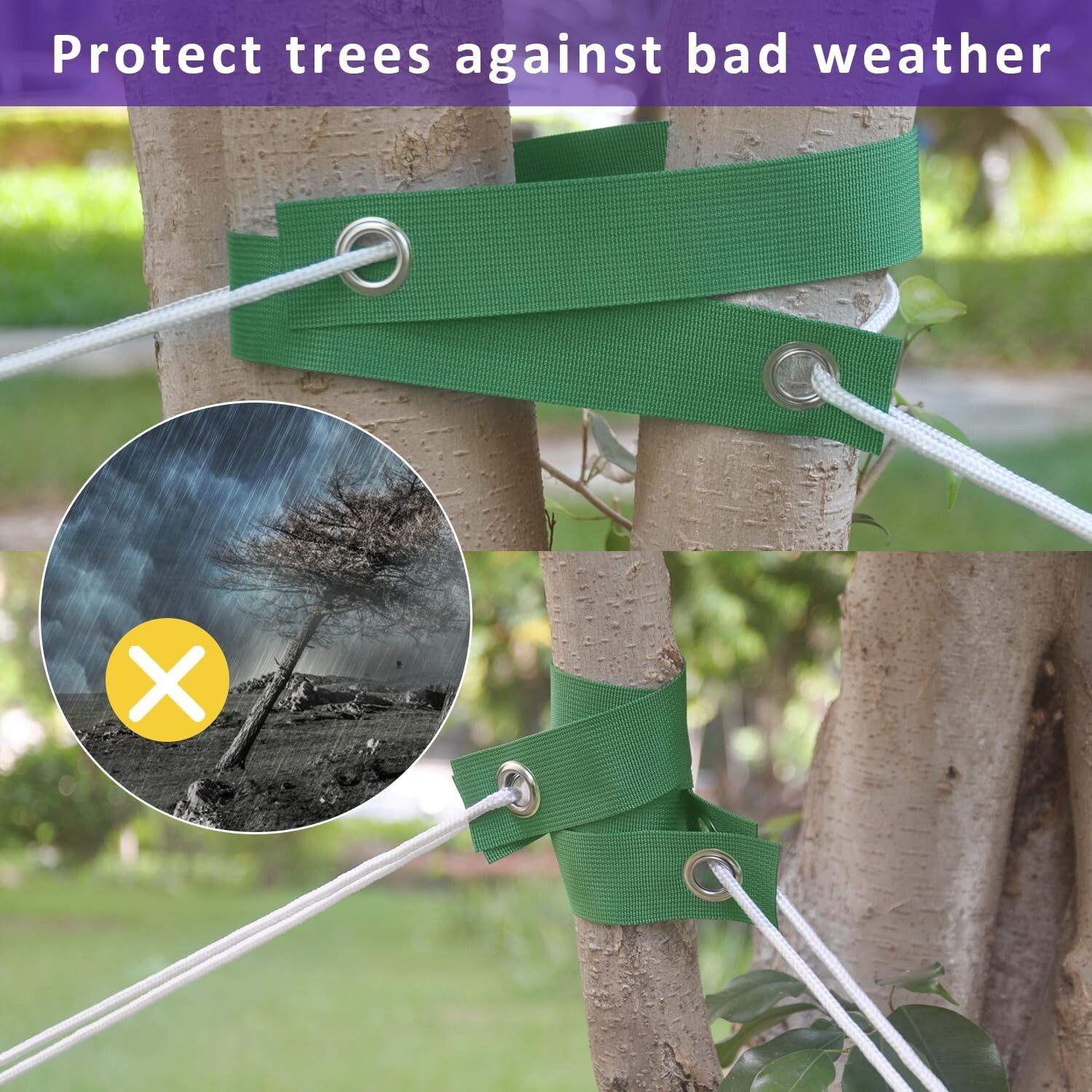 Tree Straps for Staking, 8 PCS Tree Support Straps for Newly Planted Saplings an