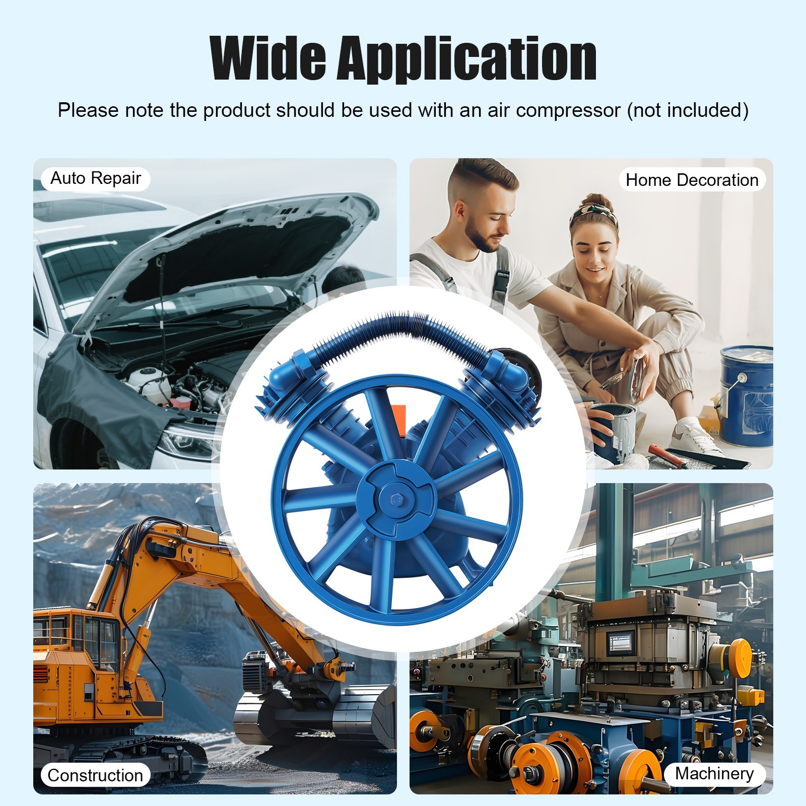 2-cylinder Air Compressor Pump Head, Portable air Compressor Pump Head