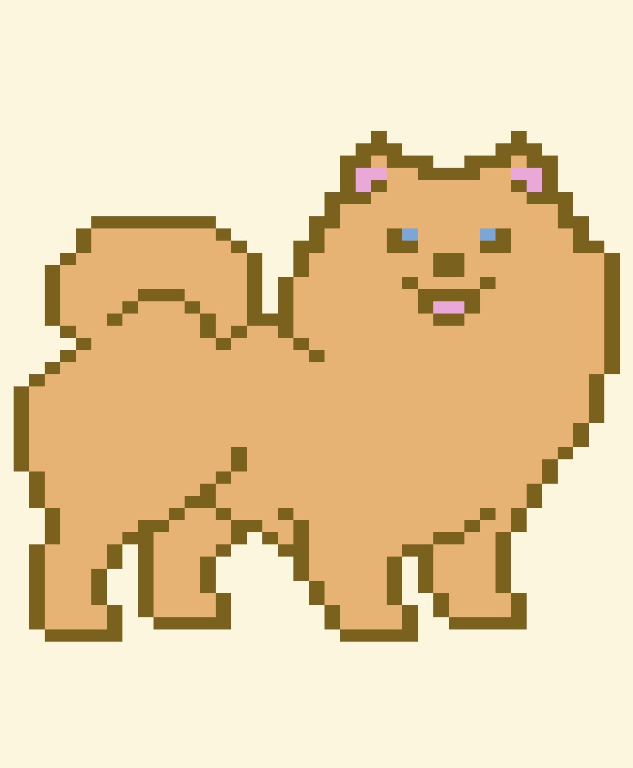 Pomeranian Dog Chunky Knit Blanket Pattern PDF Digital Download