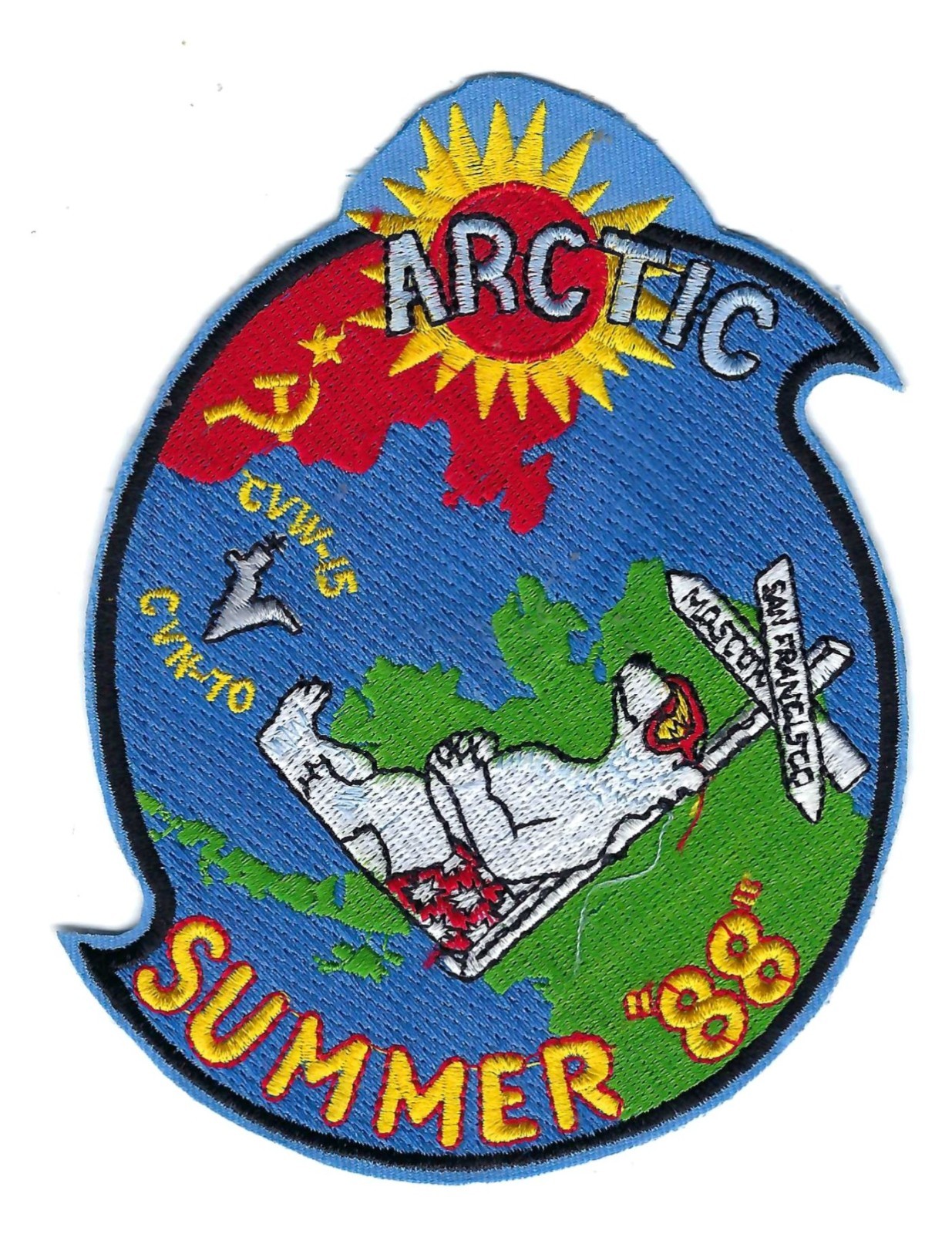 ORIGINAL 90's CVN-70 USS C. VINSON "ARCTIC SUMMER 88" patch