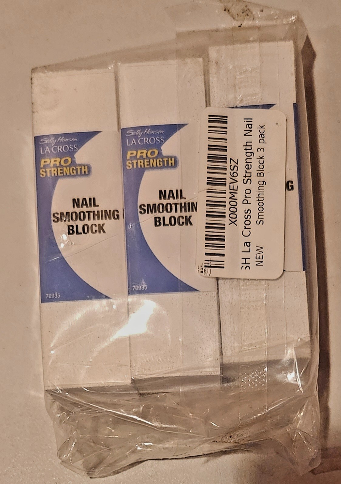 Nail smoothing block Sanding Shape Buff Smooth Nails Buffer pro strength WHITE