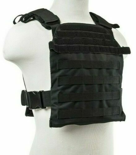 VISM Fast Plate Carrier Vest for 10x12 Minimalist Tactical Shooting Range BLACK