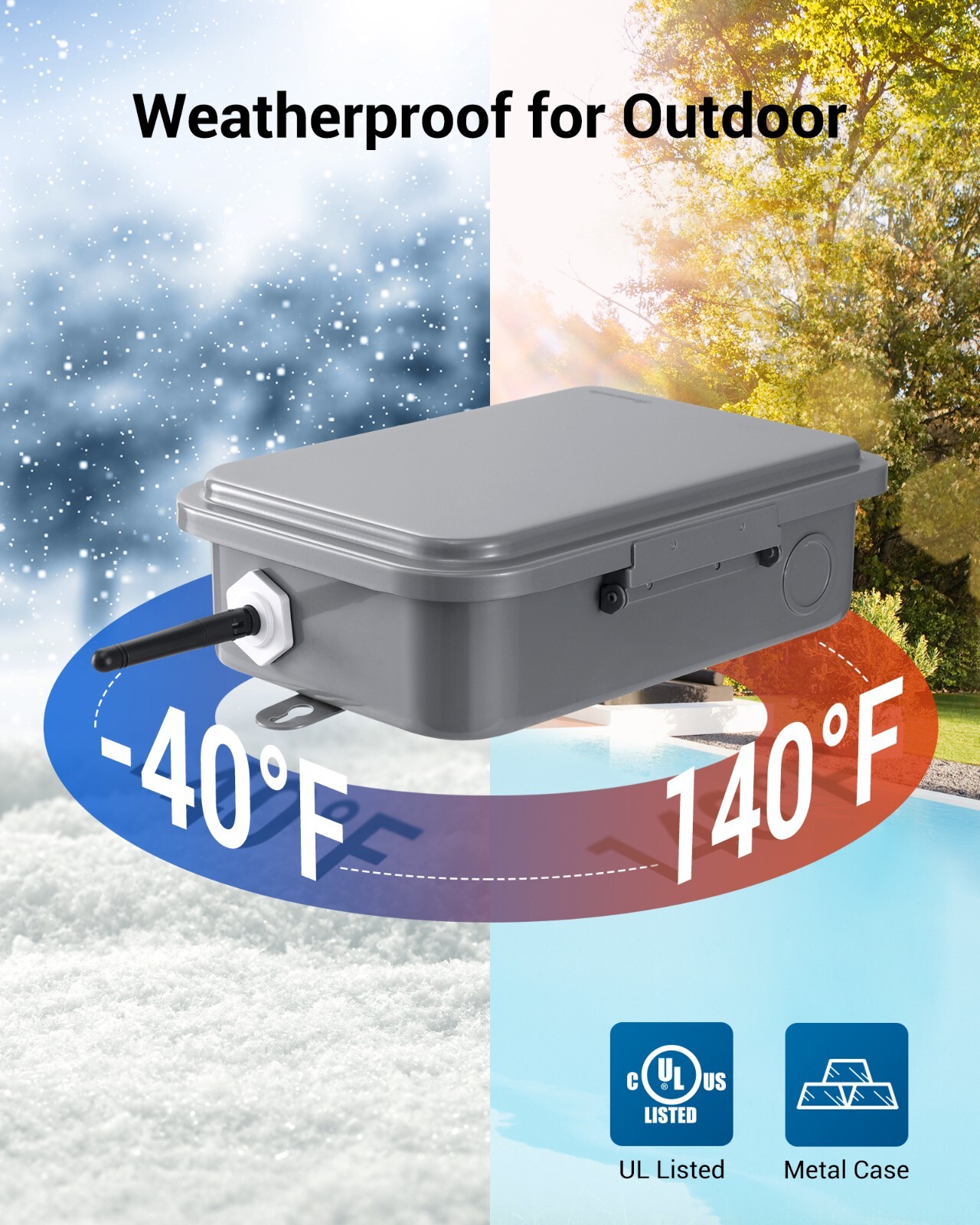 DEWENWILS Smart WiFi Pool Pump Timer Outdoor Heavy Duty Programmable For Pool