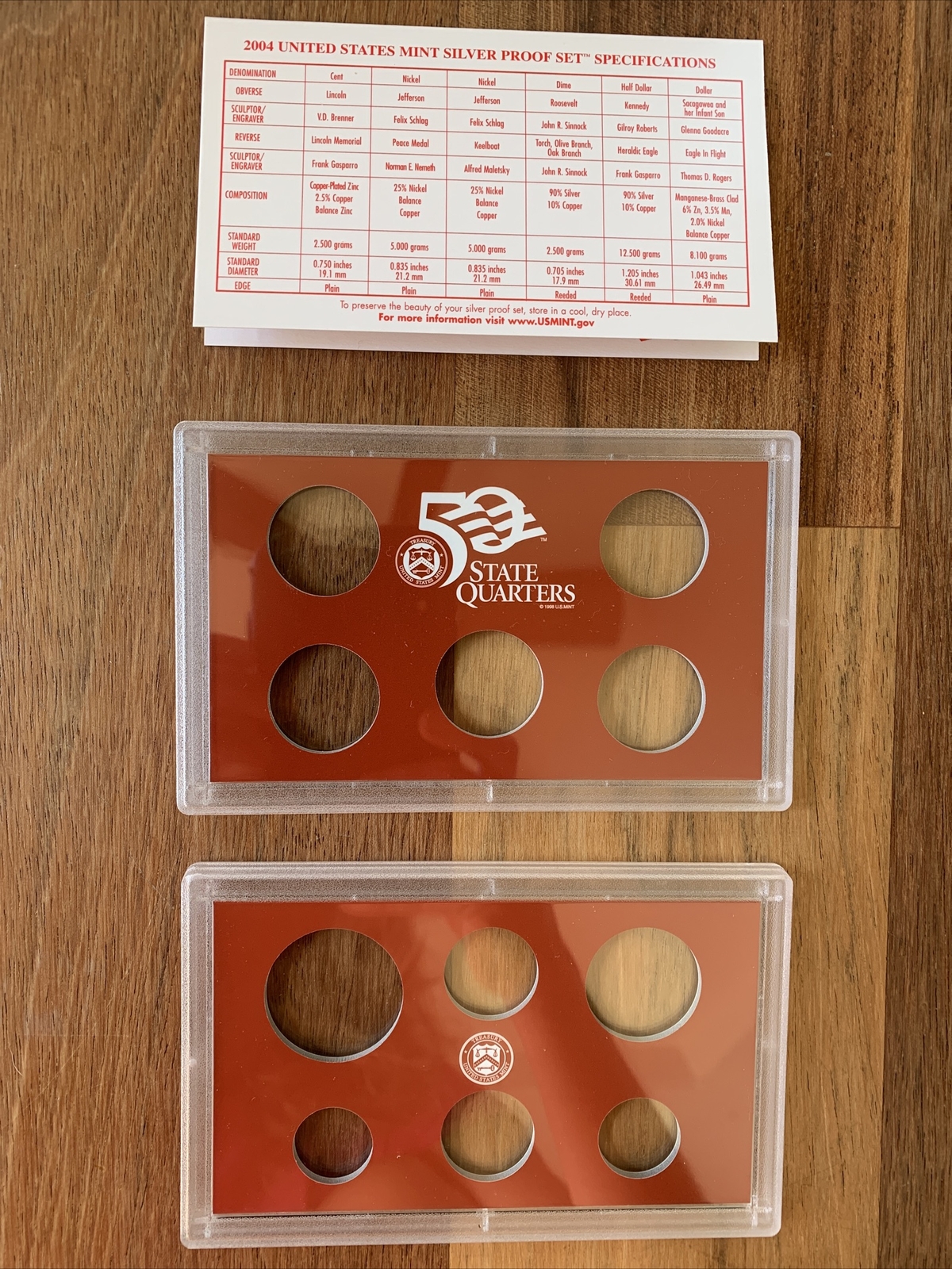 2004 US Mint Silver Proof Set Replacement Box and Display Insert NO COINS