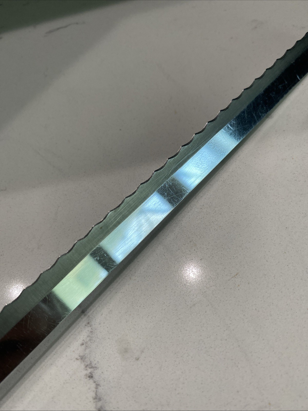 Vintage EKCO USA Stainless Serrated Bread Knife Wood Handle Kitchen Tool
