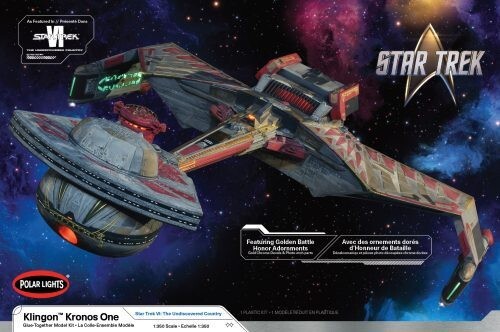 Polar Lights 1/350 Star Trek VI Klingon Kronos One Plastic Model Kit #997