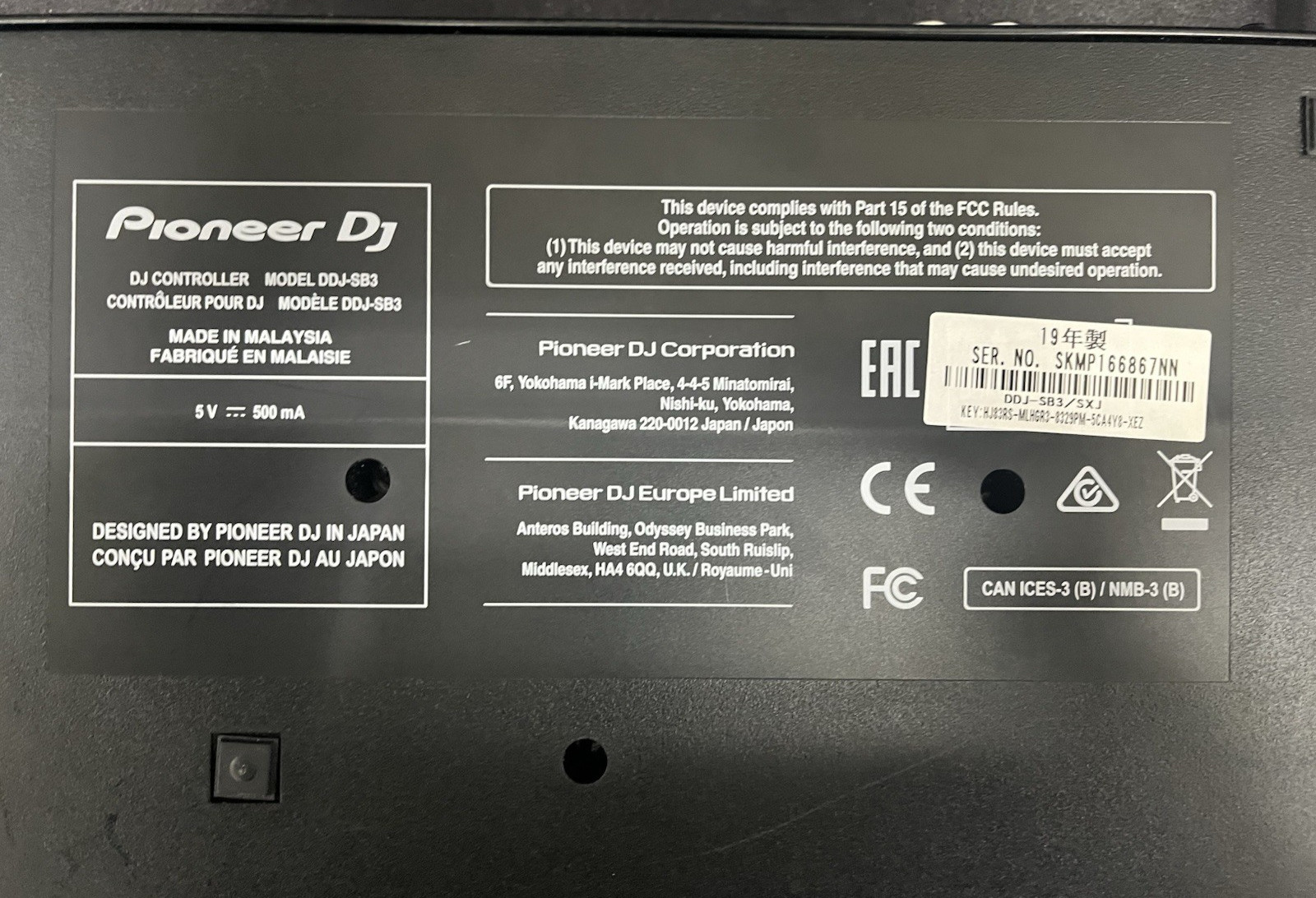 Pioneer DDJ-SB3 Digital DJ Controller