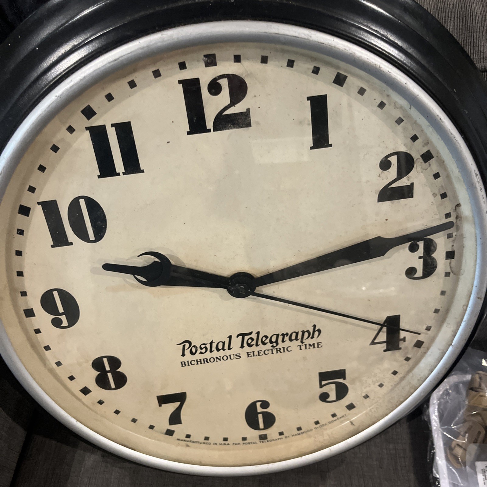 Postal Telegraph Bichronous Electric Time Clock